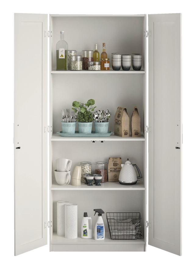 Grande armoire de rangement System Build à 2 portes à cadre, blanc Canadian Tire