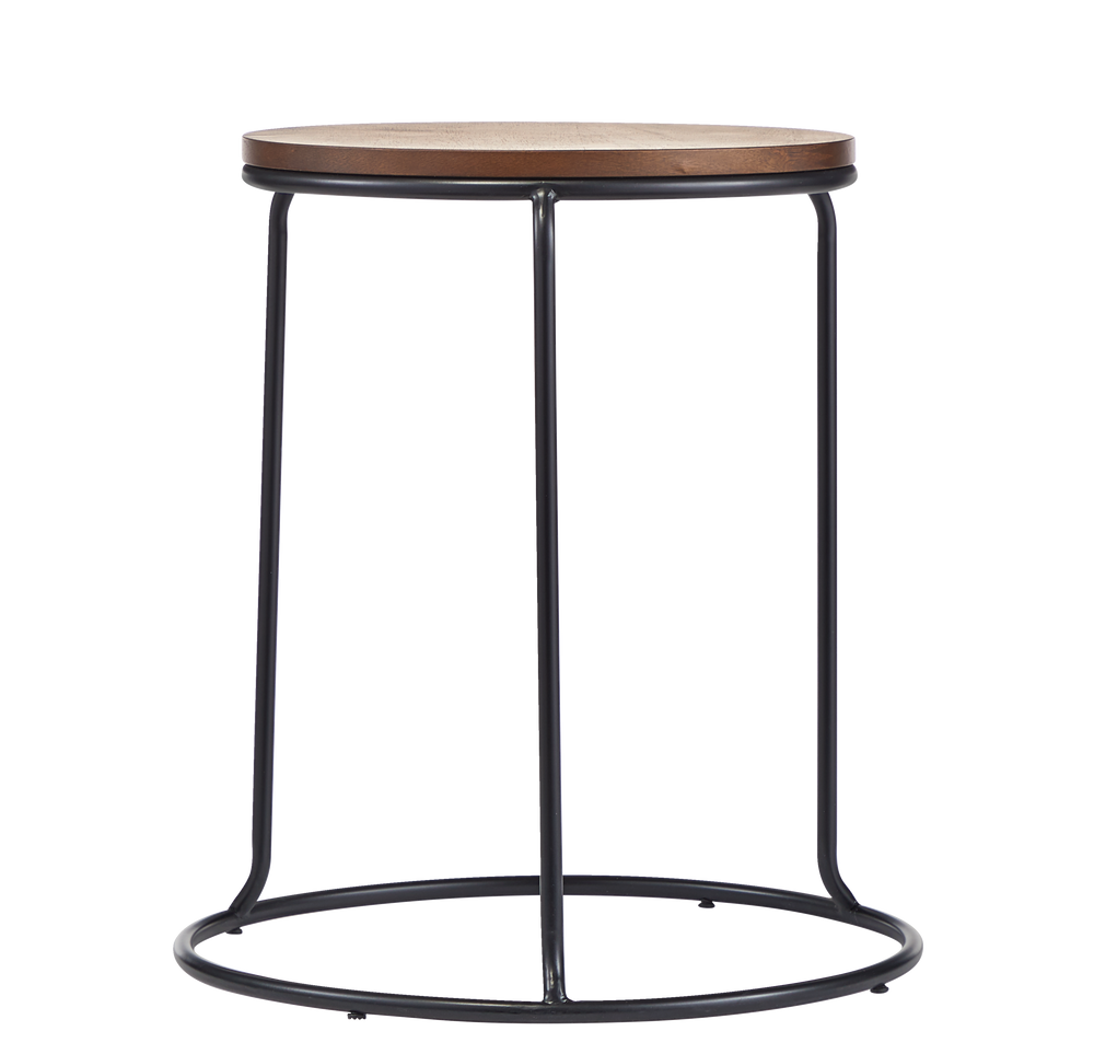 CANVAS Kelowna Round Solid Wood Top Stacking Sofa End/Side Accent Table