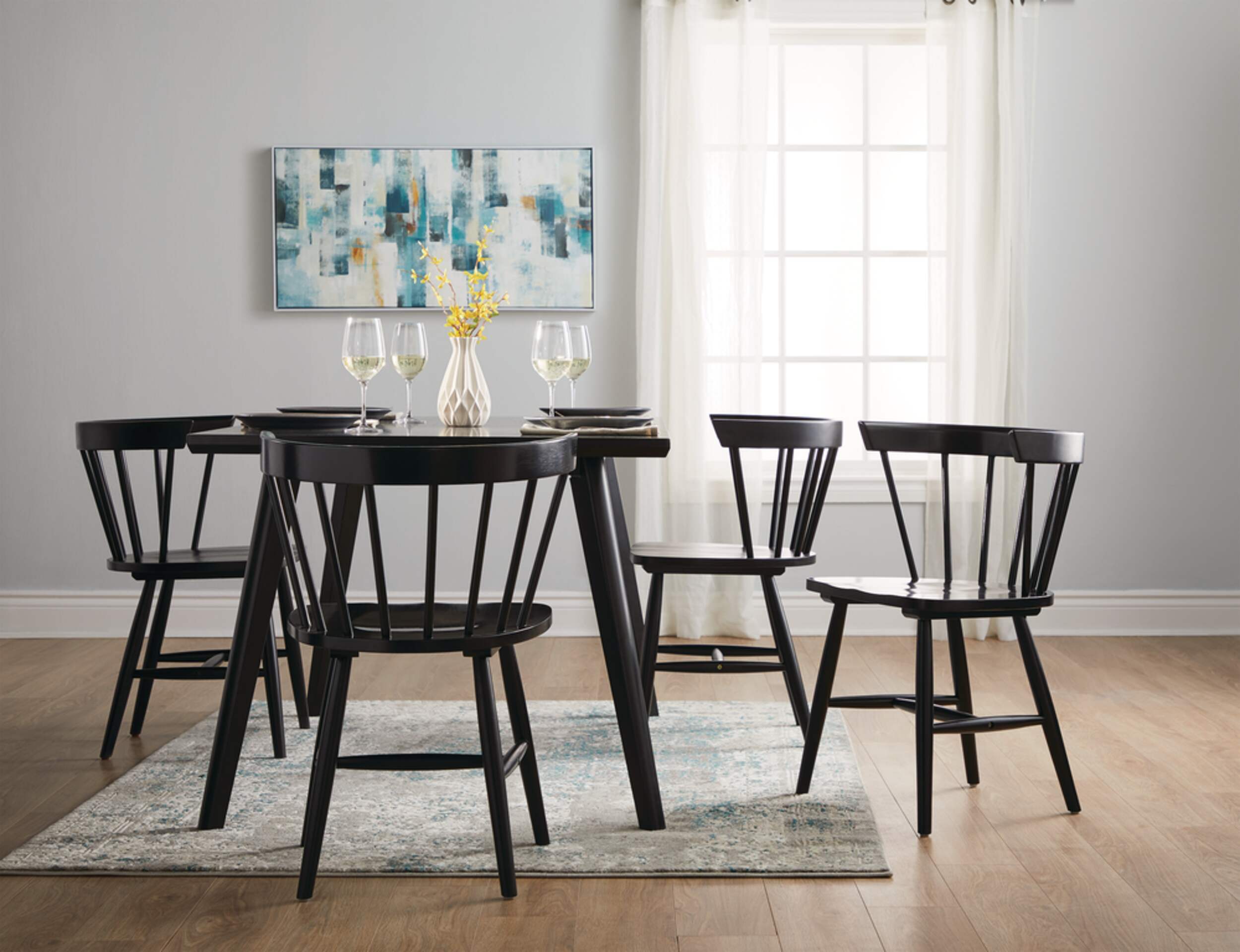 CANVAS Windsor Solid Wood Spindle Back Dining Chairs (2Piece Set