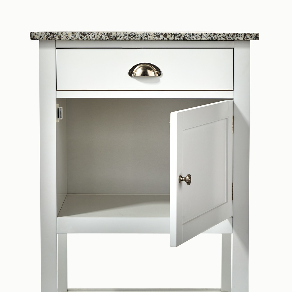 CANVAS Perth Granite Top Kitchen Utility Storage Cart With Locking