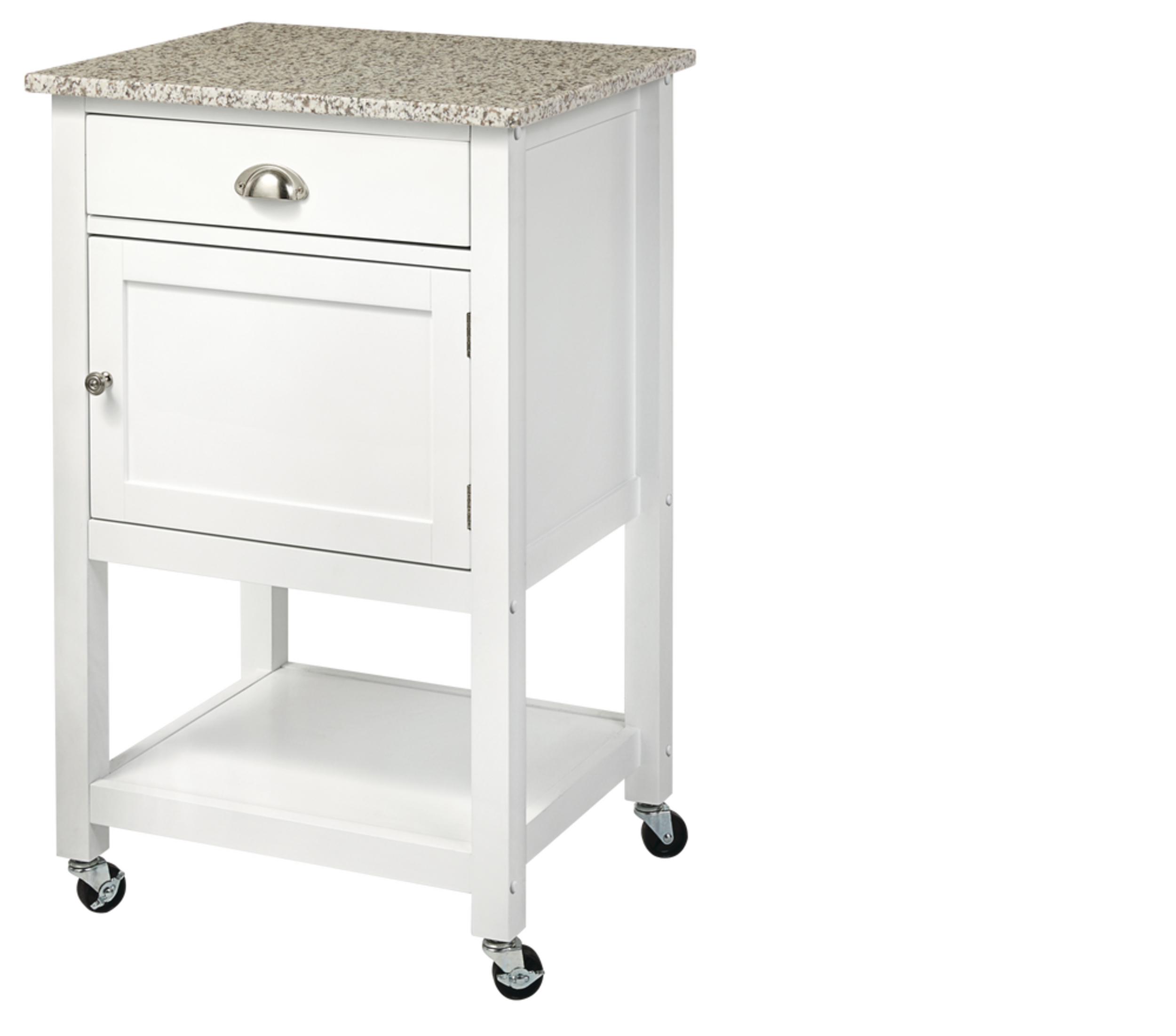 CANVAS Perth Granite Top Kitchen Utility Storage Cart With Locking