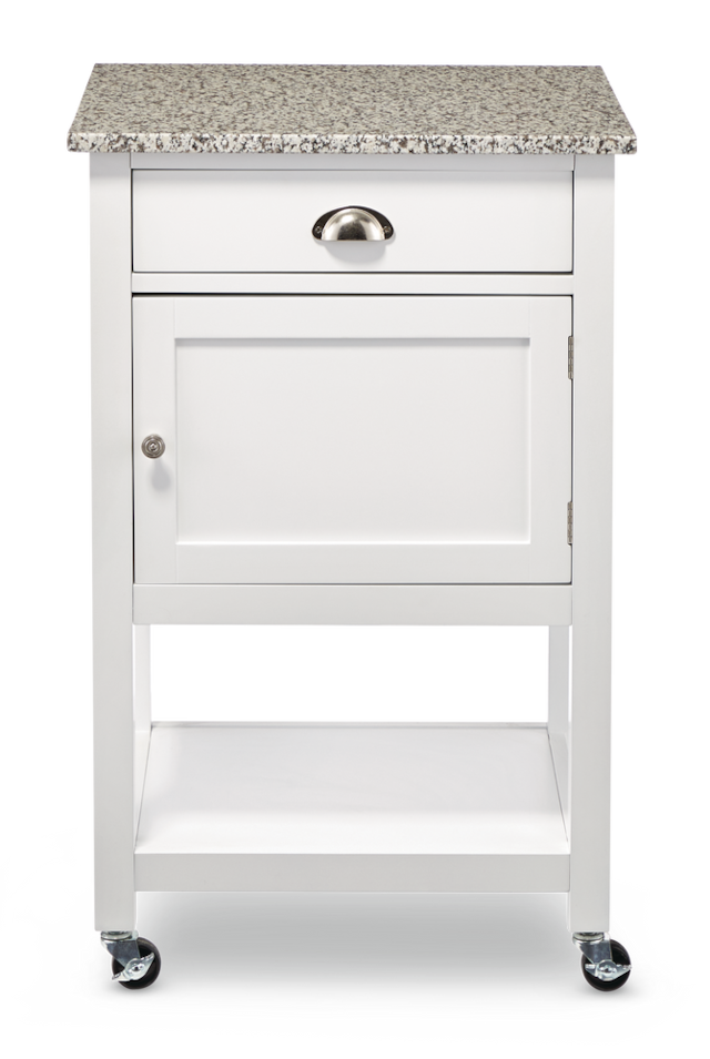 CANVAS Perth Granite Top Kitchen Utility Storage Cart With Locking