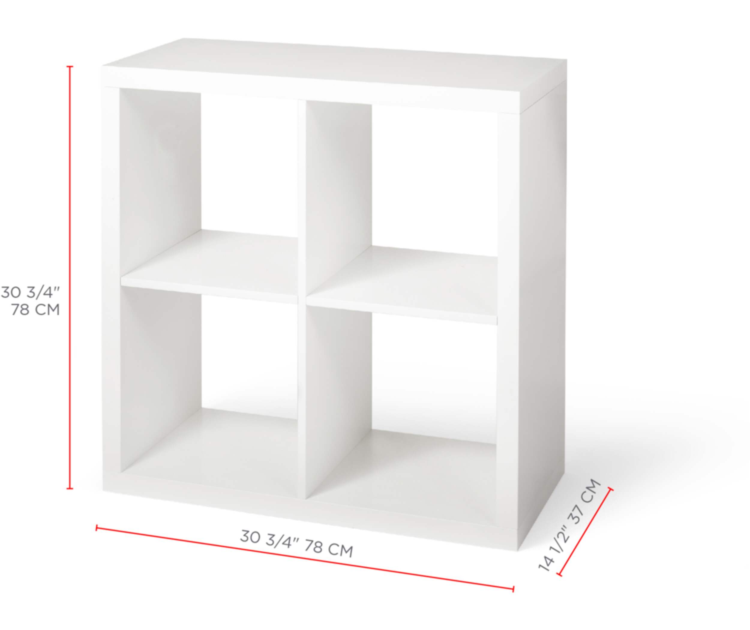 CANVAS Invermere 4Cube Storage Organizer, Bookcase/Bookshelf, White Canadian Tire