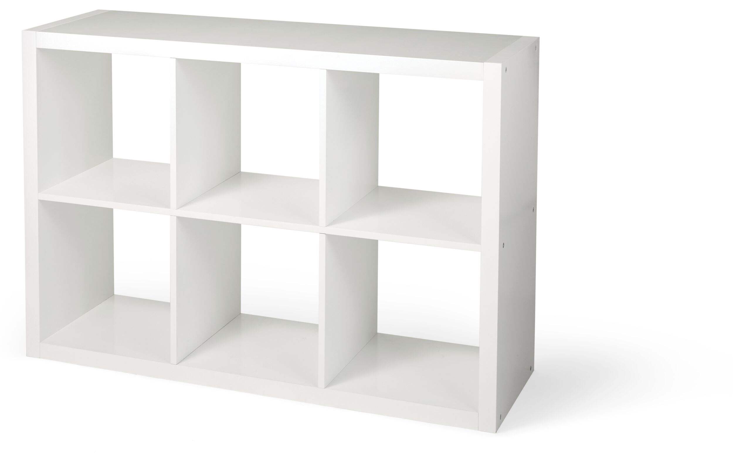 CANVAS Invermere 6-Cube Storage Organizer, Bookcase/Bookshelf, White Front_Three_Fourths_Angled_Left