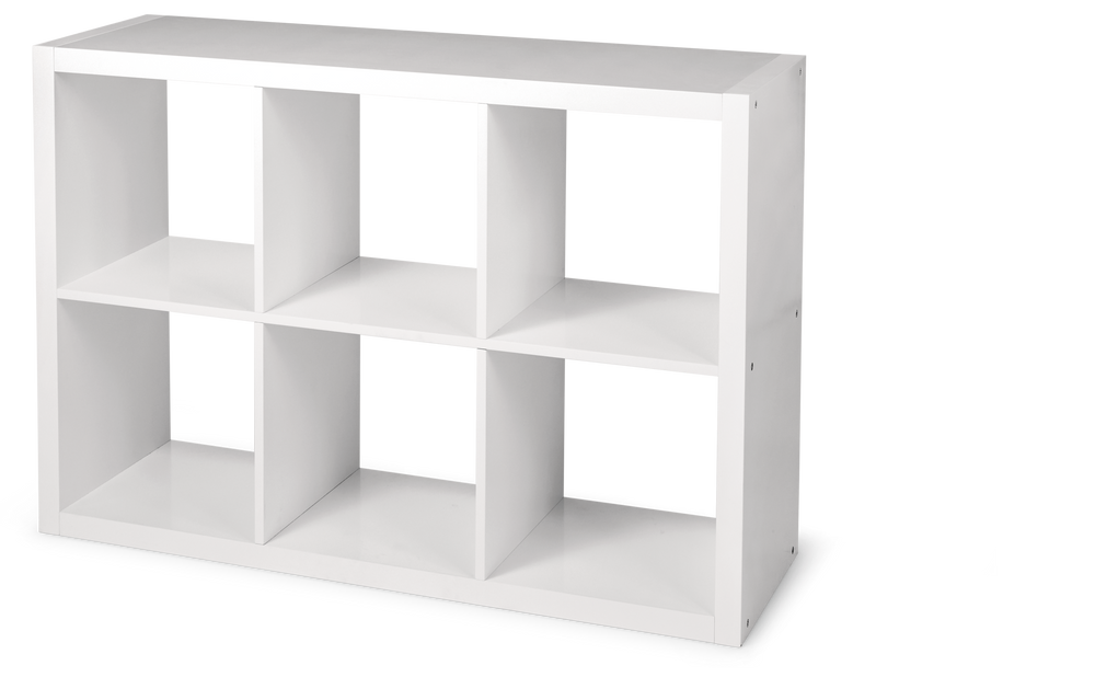 CANVAS Invermere 6Cube Storage Organizer, Bookcase/Bookshelf, White