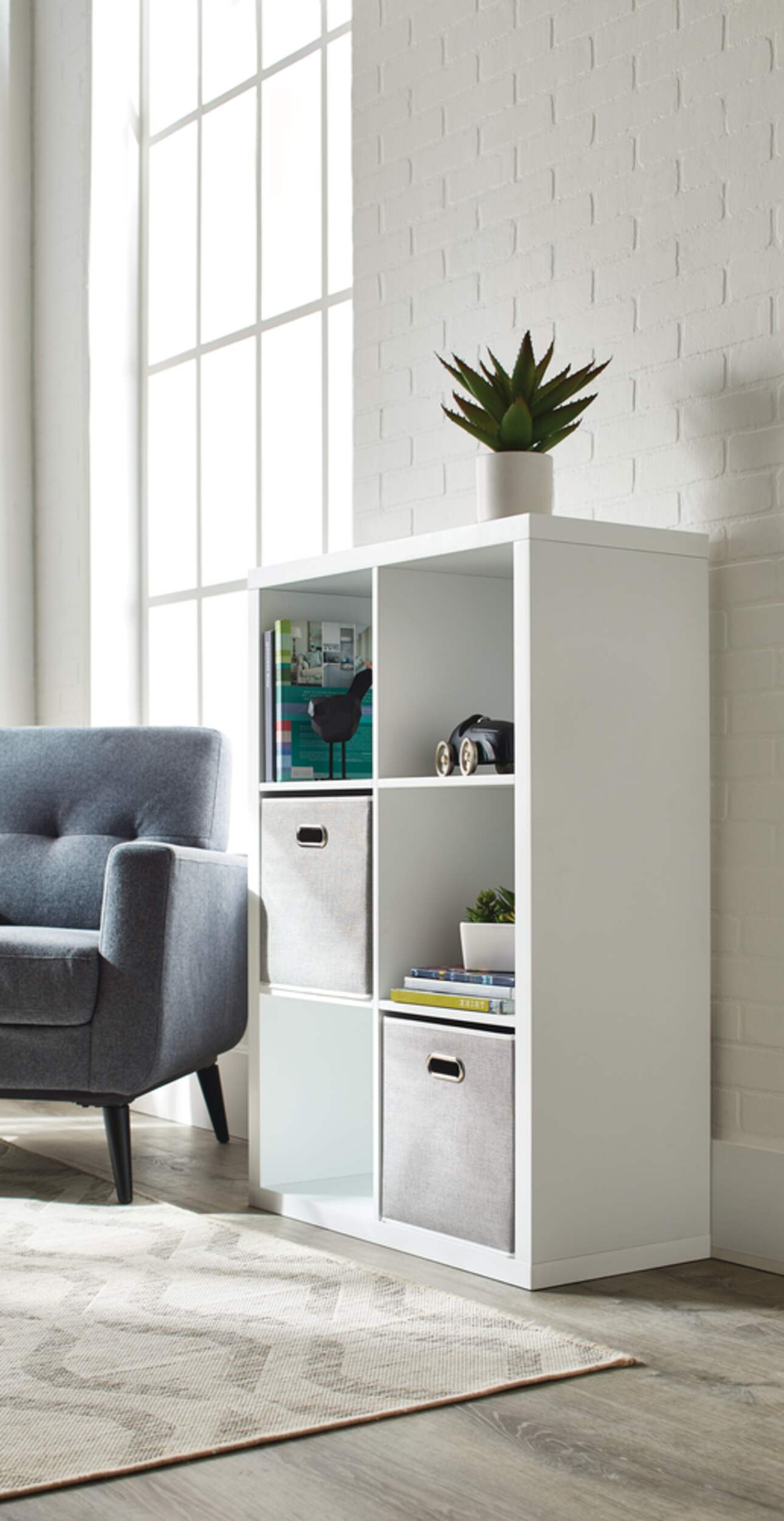 CANVAS Invermere 6Cube Storage Organizer, Bookcase/Bookshelf, White Canadian Tire