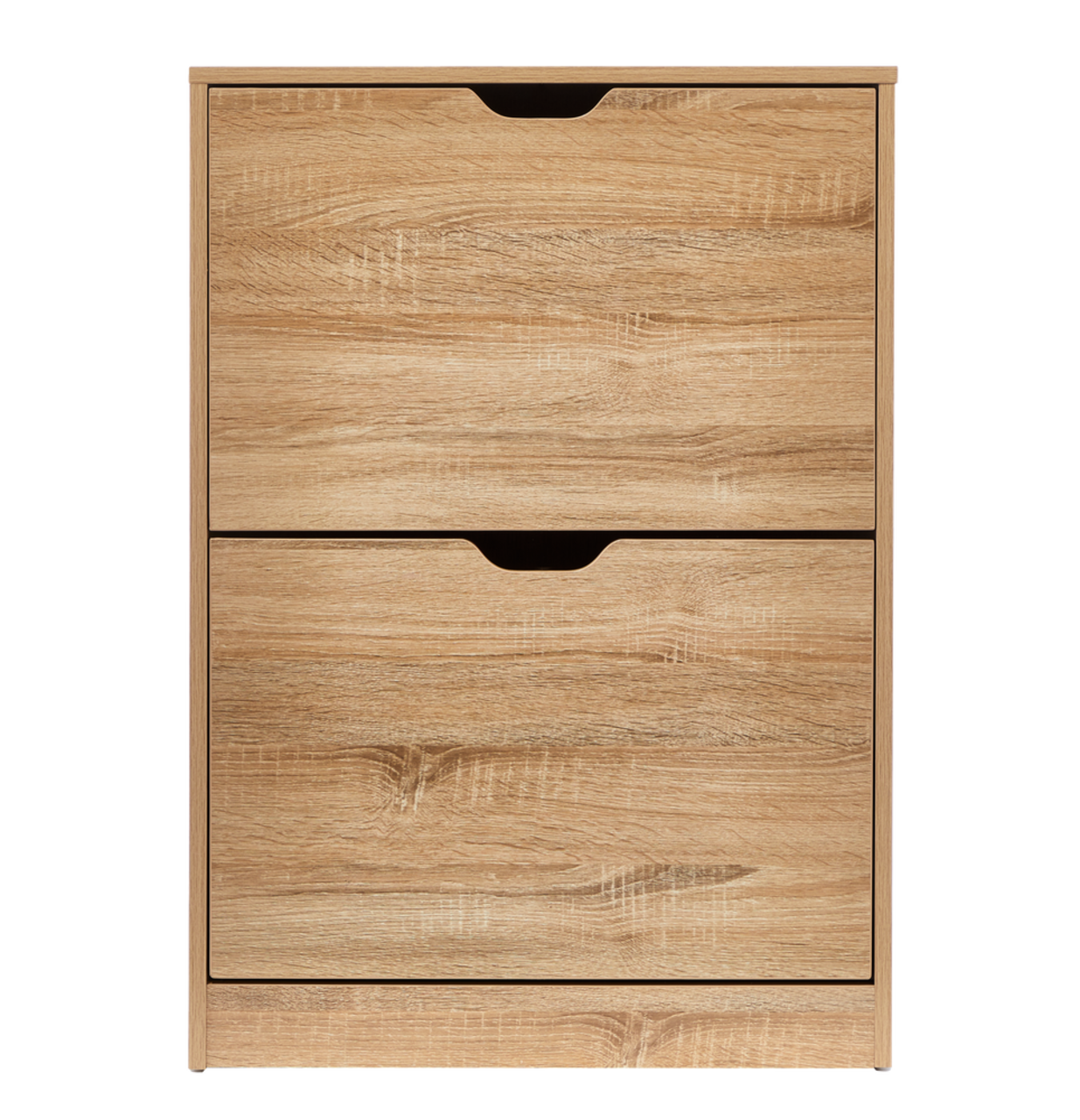 CANVAS Hubbard Entryway Shoe Storage Cabinet Organizer With Flip Doors,  Wood Finish