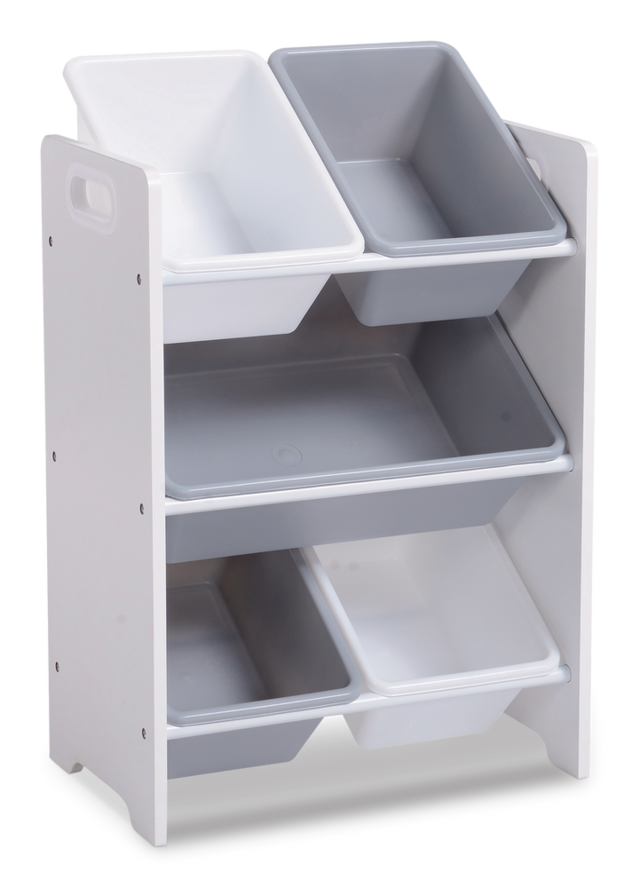 For Living 5Bin Storage Organizer For Toys/Bedroom/Playroom/Mudroom, White Canadian Tire