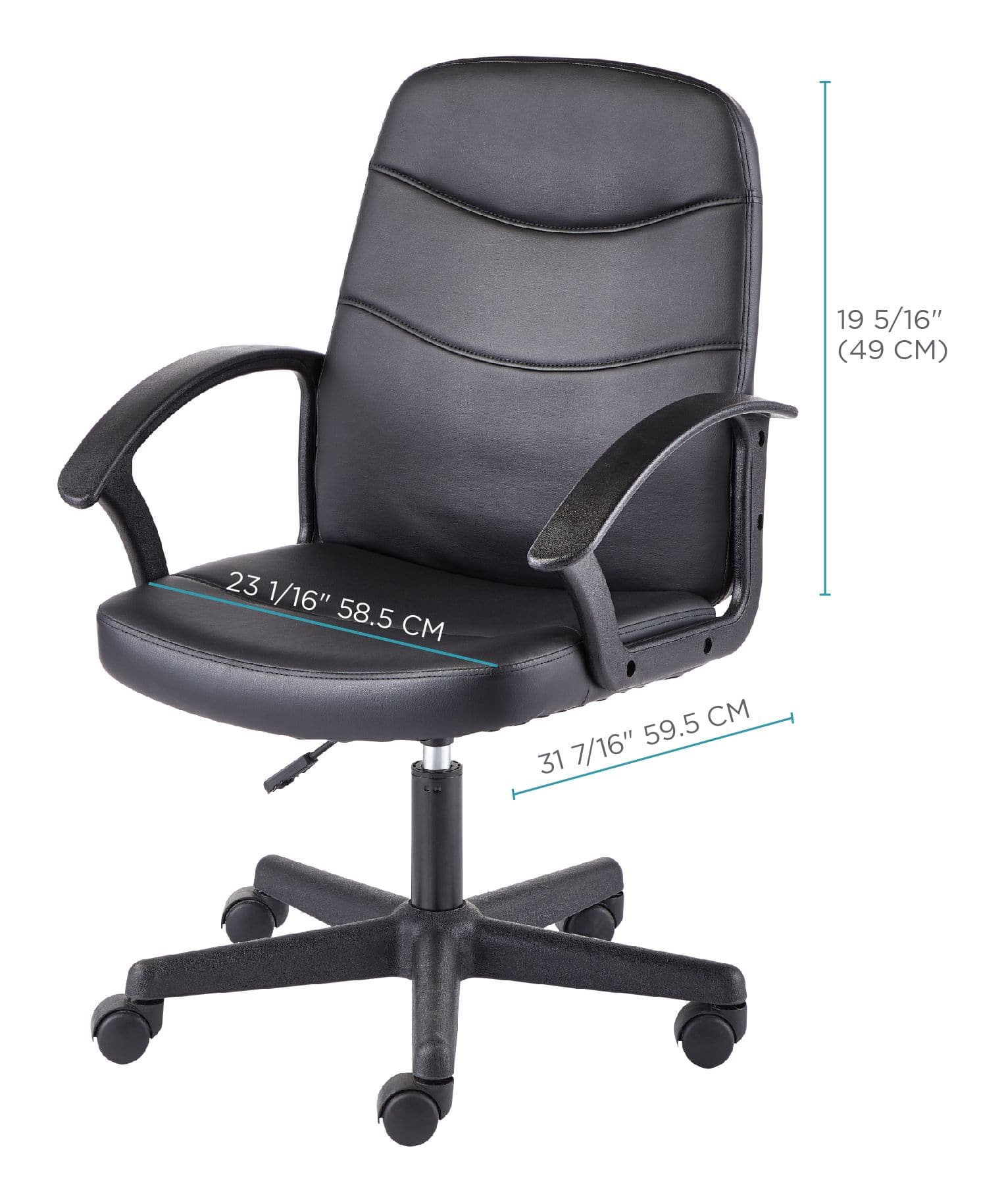 Black desk best sale and chair