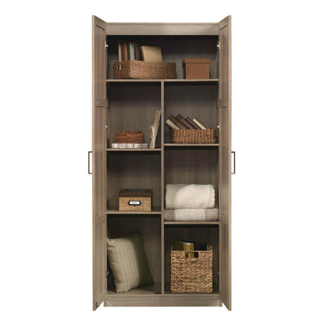 Sauder 2Door Storage With Adjustable Shelves, Oak Finish Canadian Tire