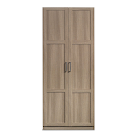Sauder 2-Door Storage Cabinet With Adjustable Shelves, Oak Finish Front_Flat