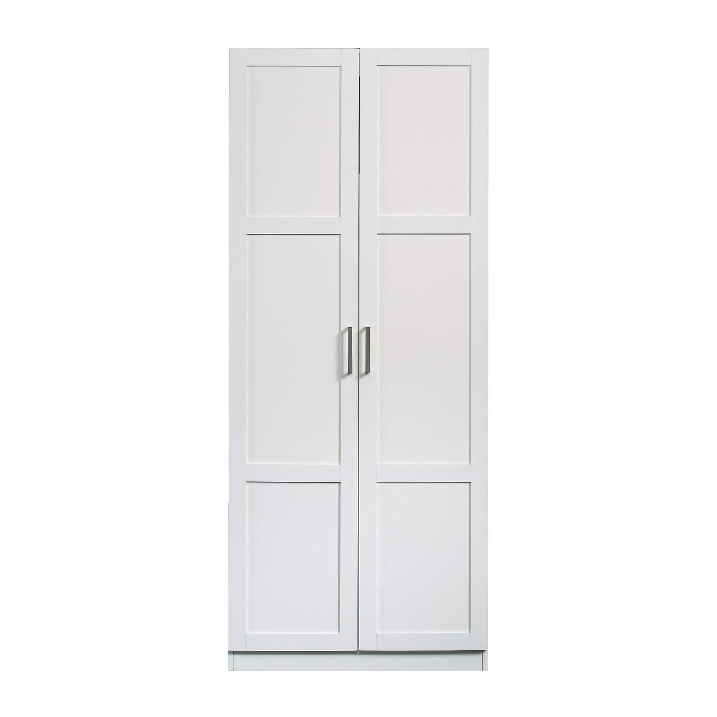Sauder 2-Door Cabinet, White Front_Flat