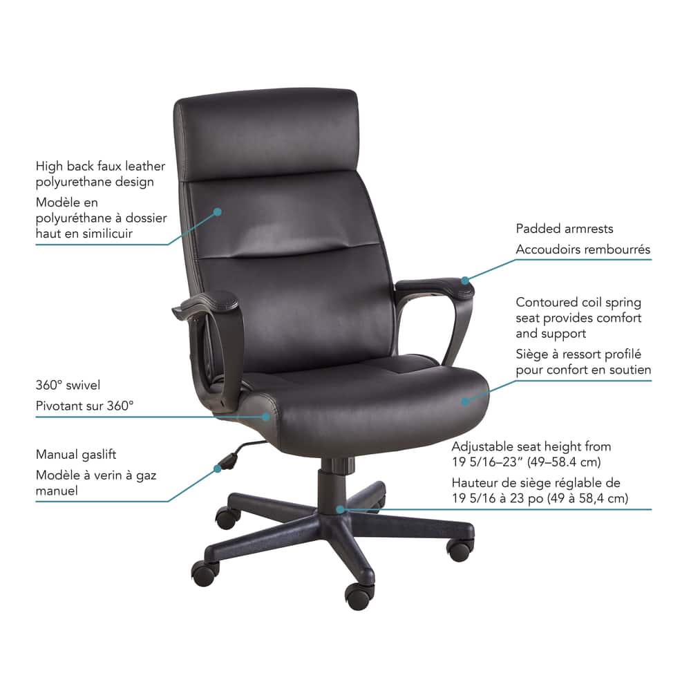 For Living Executive PU Office Chair | Canadian Tire