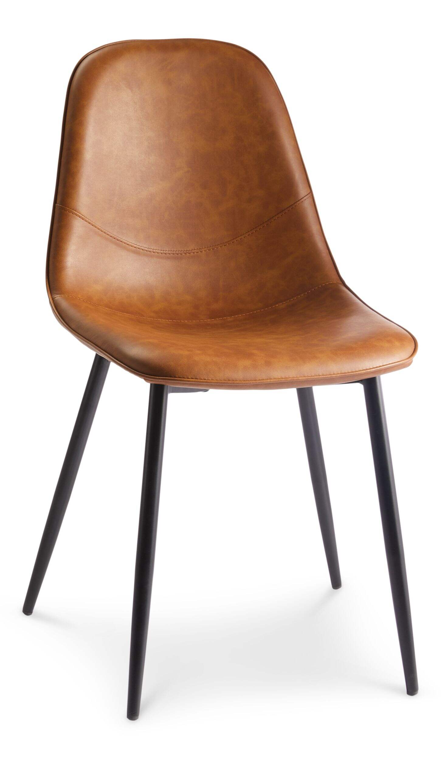 CANVAS Jordan Dining Chair, Cognac Front_Three_Fourths_Angled_Right