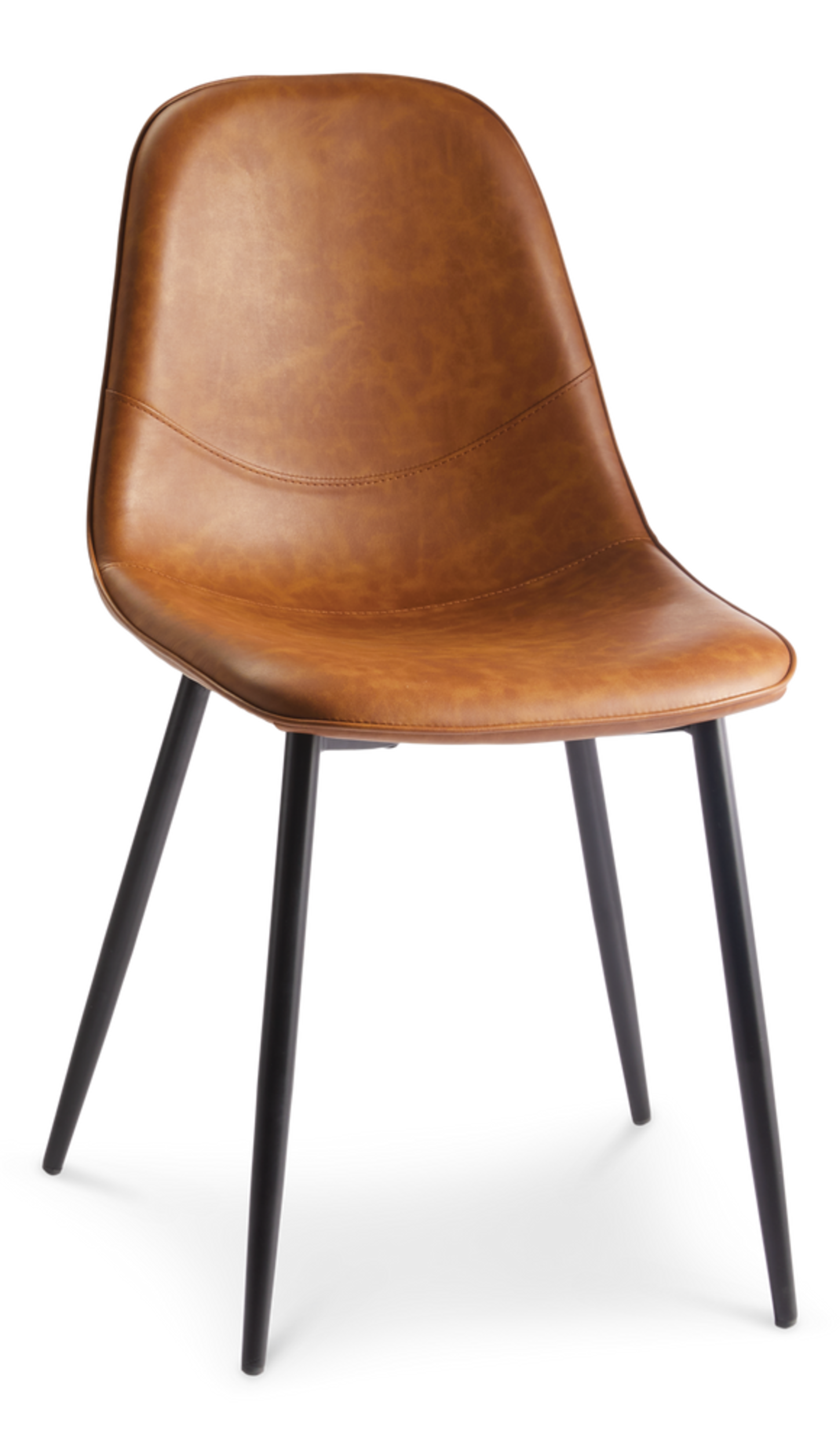 CANVAS Jordan Dining Chair, Cognac Front_Three_Fourths_Angled_Right