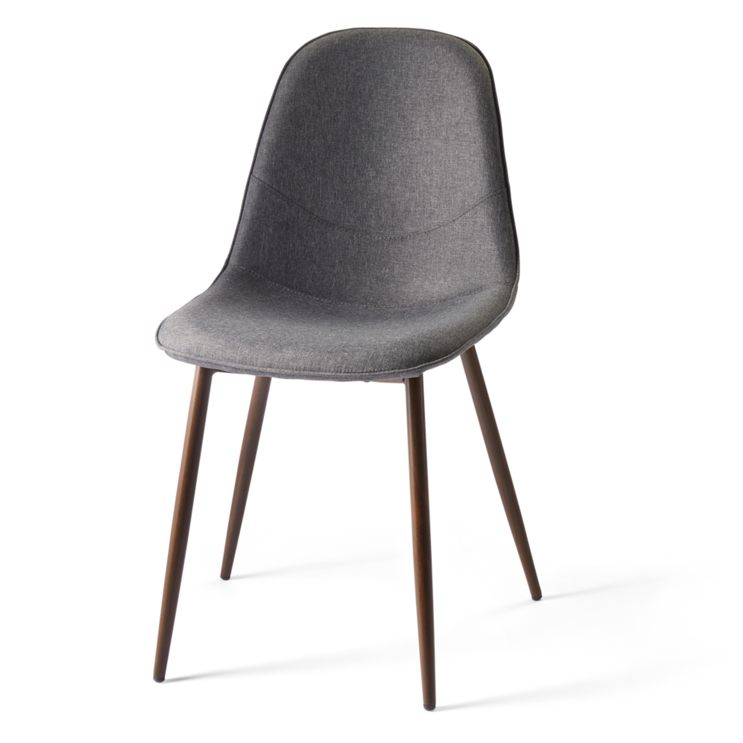 Chaise de salle à manger CANVAS Jordan, gris Front_Three_Fourths_Angled_Left