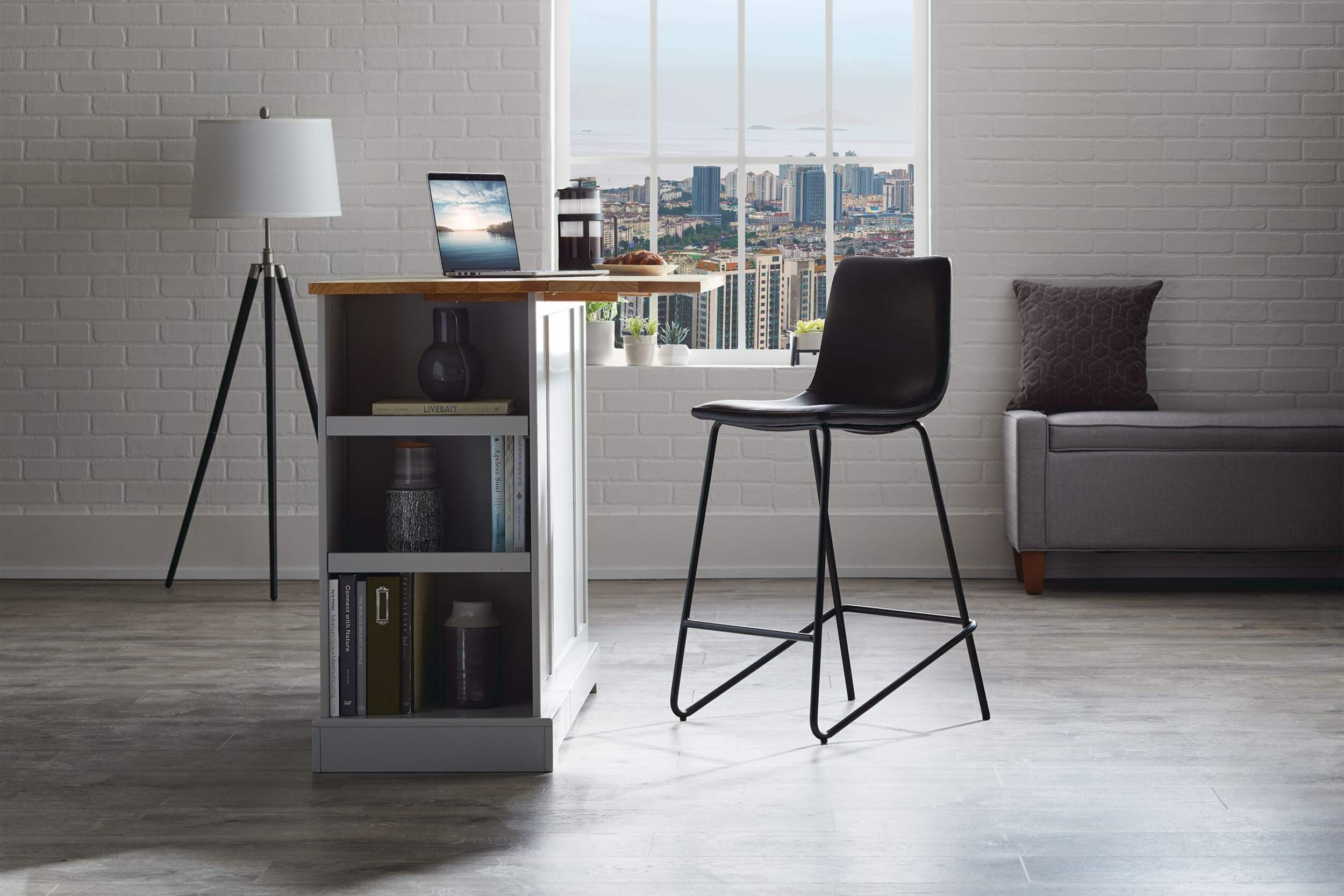 CANVAS Barrington Counter Stool, Black Canadian Tire