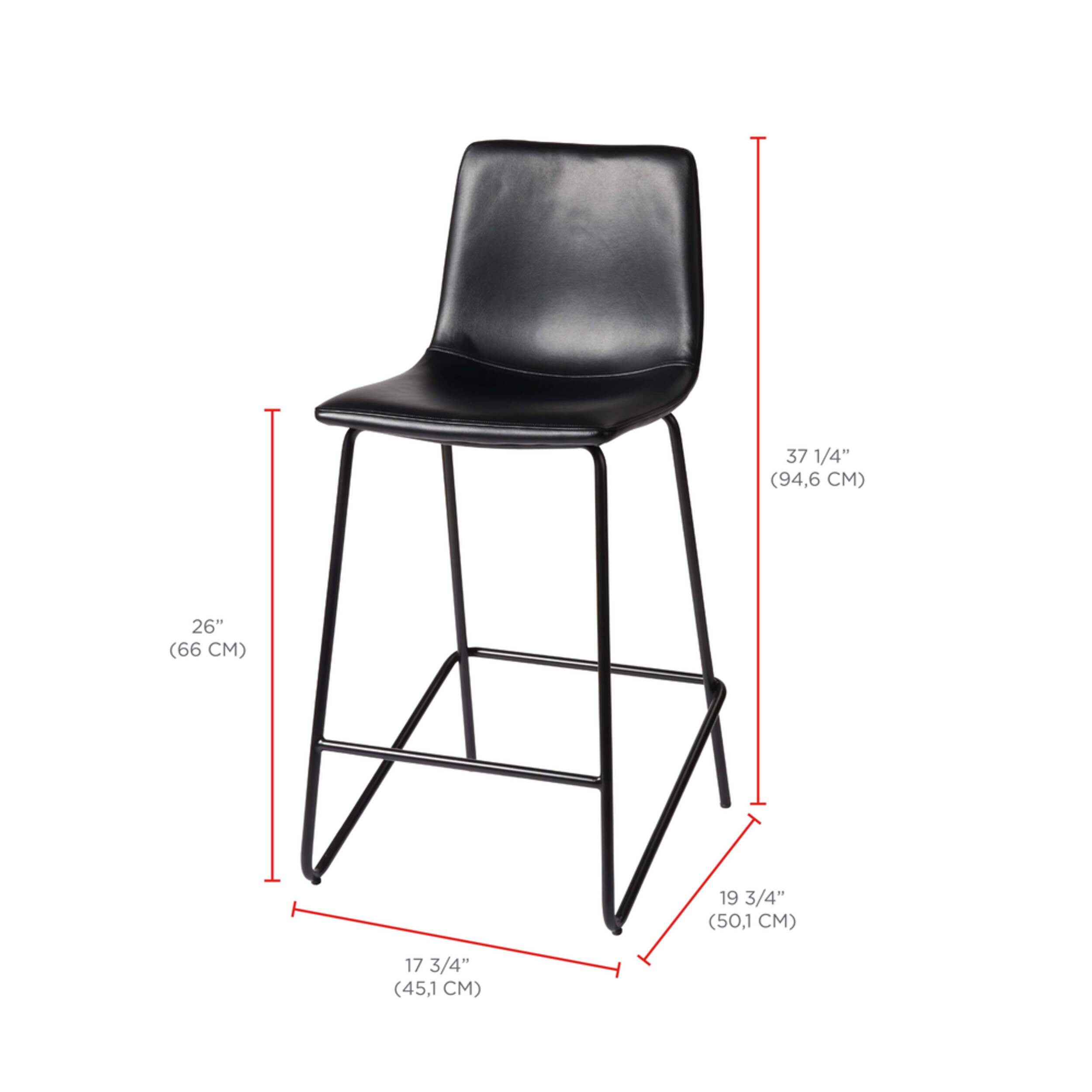 CANVAS Barrington Counter Stool, Black Canadian Tire