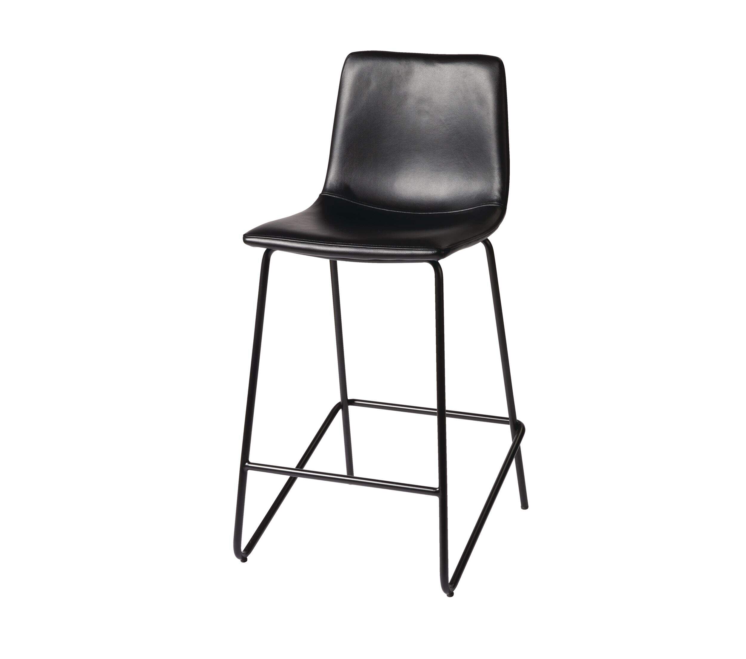 Tabouret de comptoir CANVAS Barrington, noir Front_Three_Fourths_Angled_Left