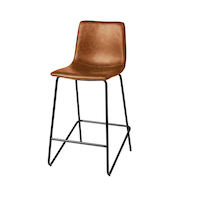 CANVAS Barrington Counter Stool, Cognac Front_Three_Fourths_Angled_Left