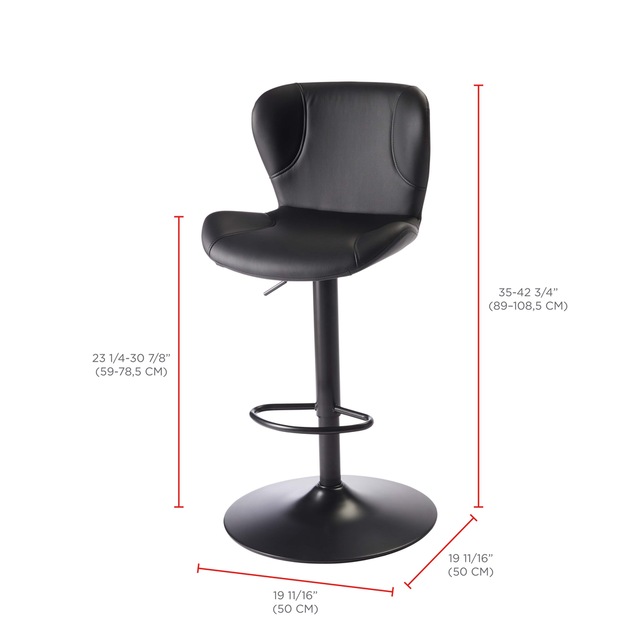 CANVAS Burnaby GasLift Bar Stool, Black Canadian Tire