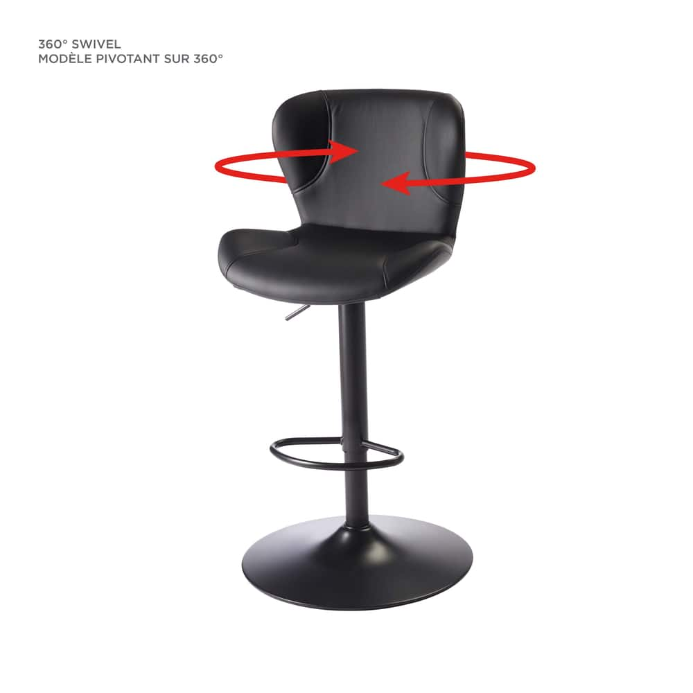 gas lift bar stool black