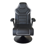 Fauteuil de jeu pivotant ergonomique avec haut-parleur Bluetooth à vibration X Rocker Nemesis 2.1, noir Front_Elevated