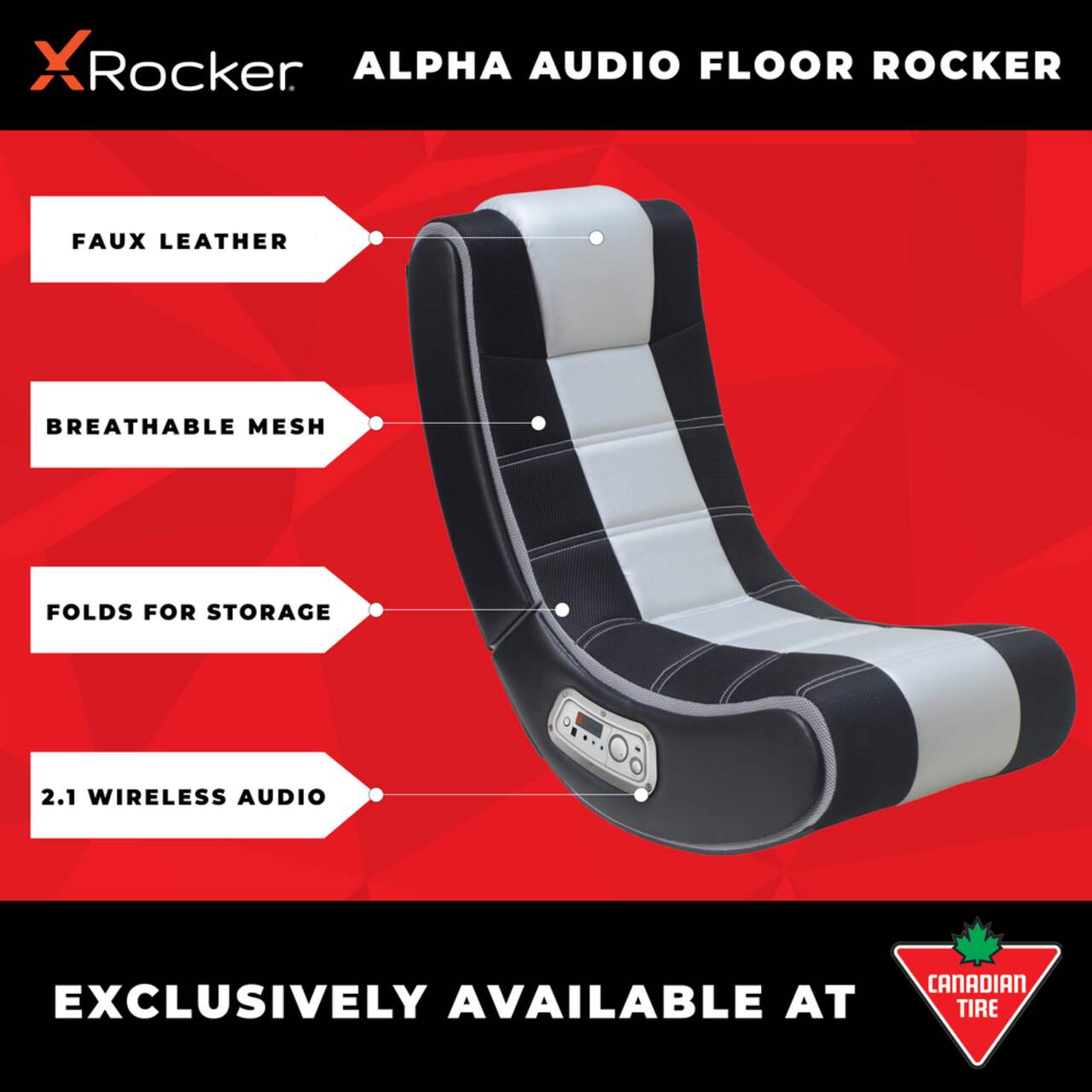 X Rocker Alpha 2.1 Rocker Foldable Gaming Chair Canadian Tire