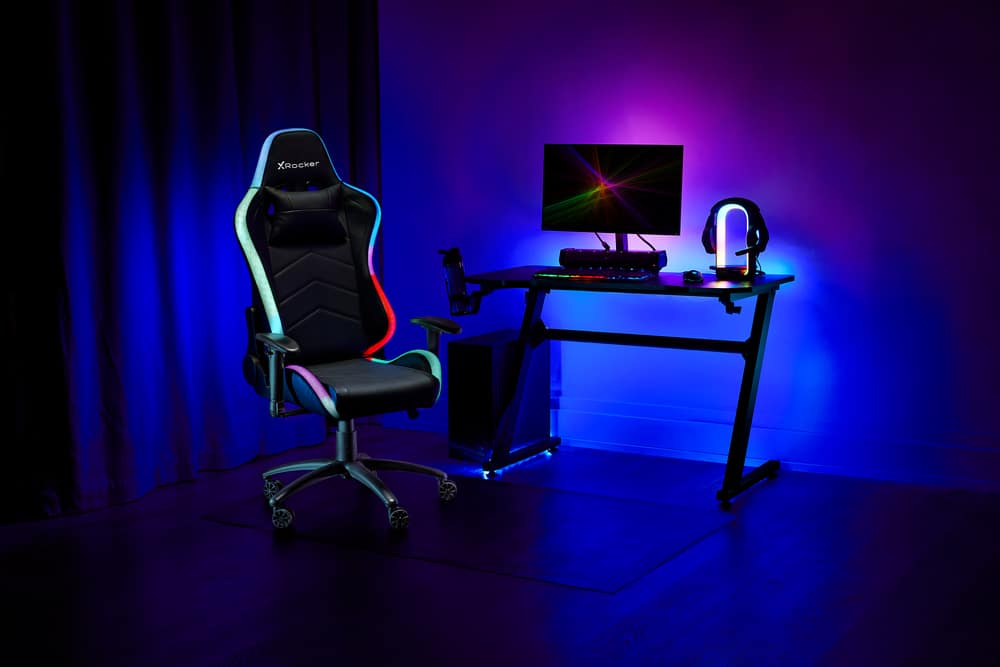 x rocker purple gaming chair