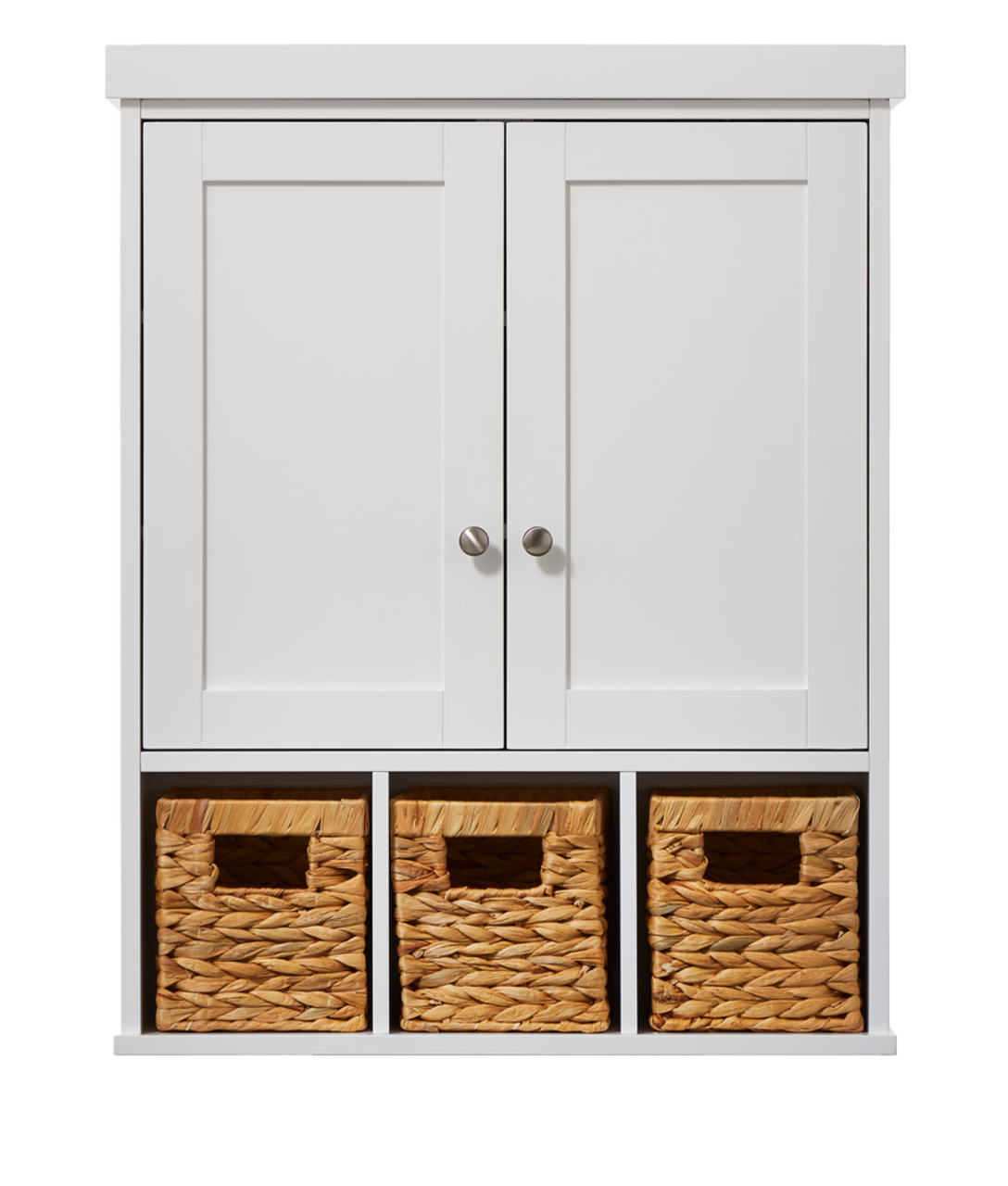 For Living Wall Mount Cabinet With Baskets White