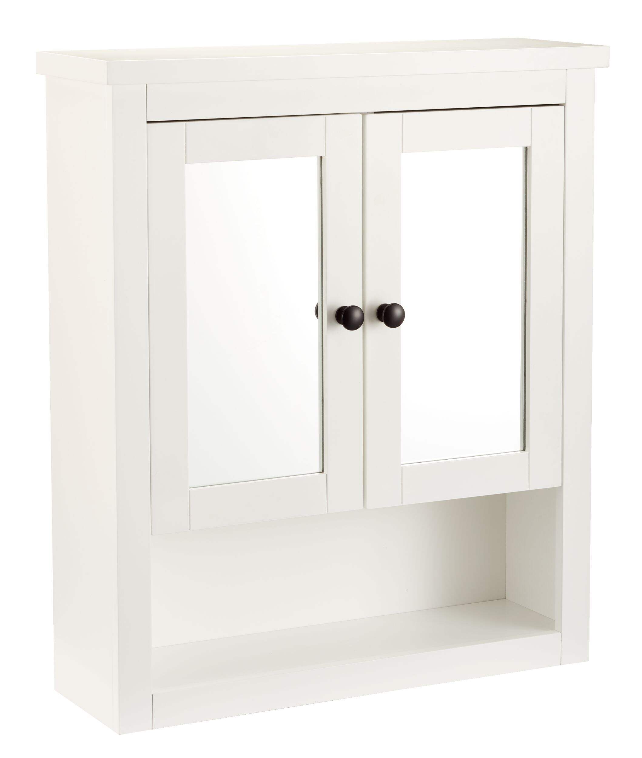 Armoire murale de salle de bains CANVAS Luxton, blanc Front_Angled_Right
