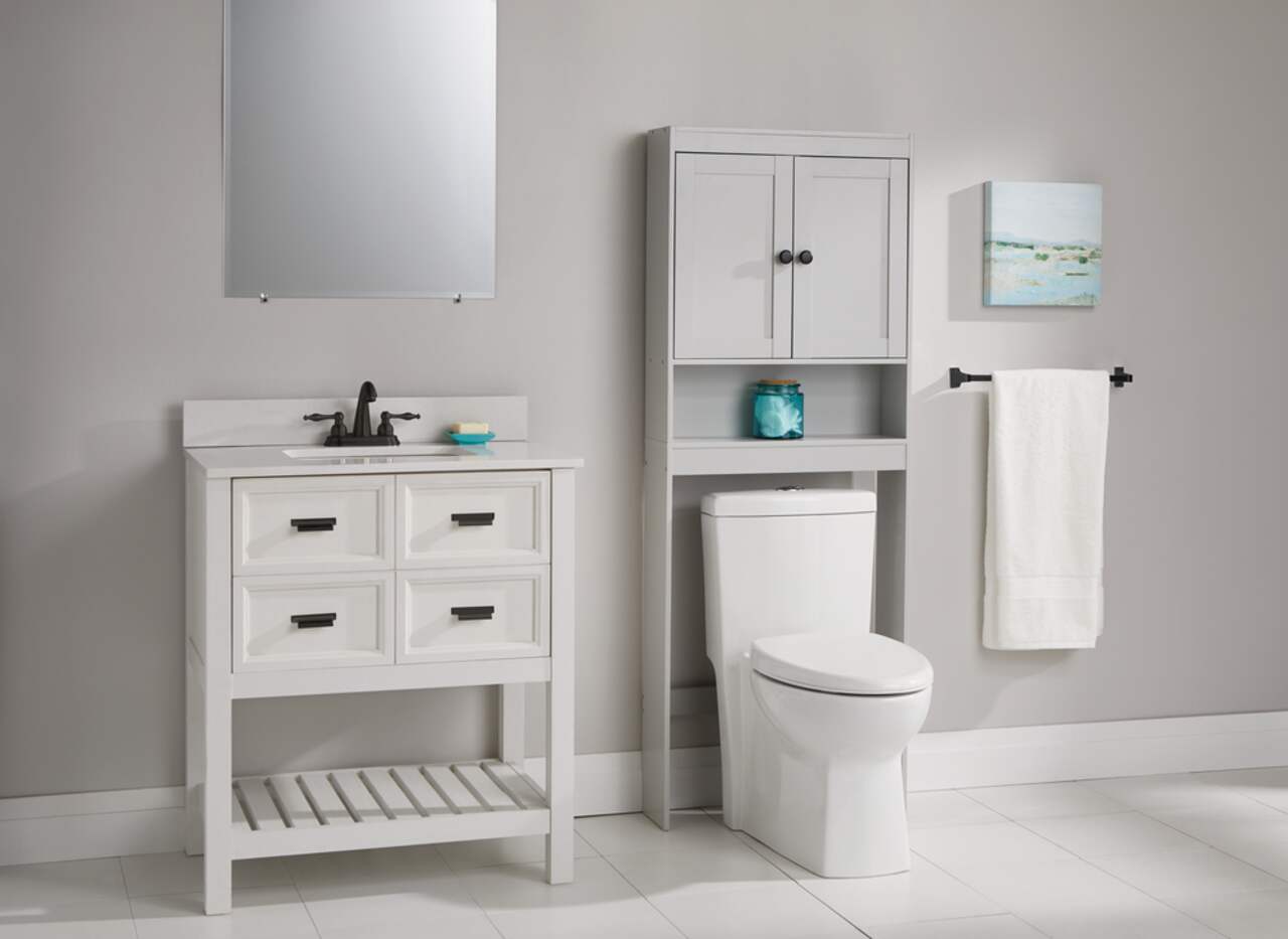 For Living Orleans Bathroom Space Saver, Grey