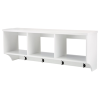 CANVAS Overbrook Entryway Wall-Mount Organizer, White Front_Three_Fourths_Angled_Left