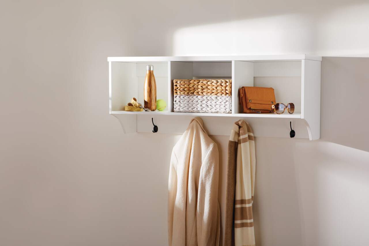 CANVAS Overbrook Entryway Wall-Mount Organizer, White