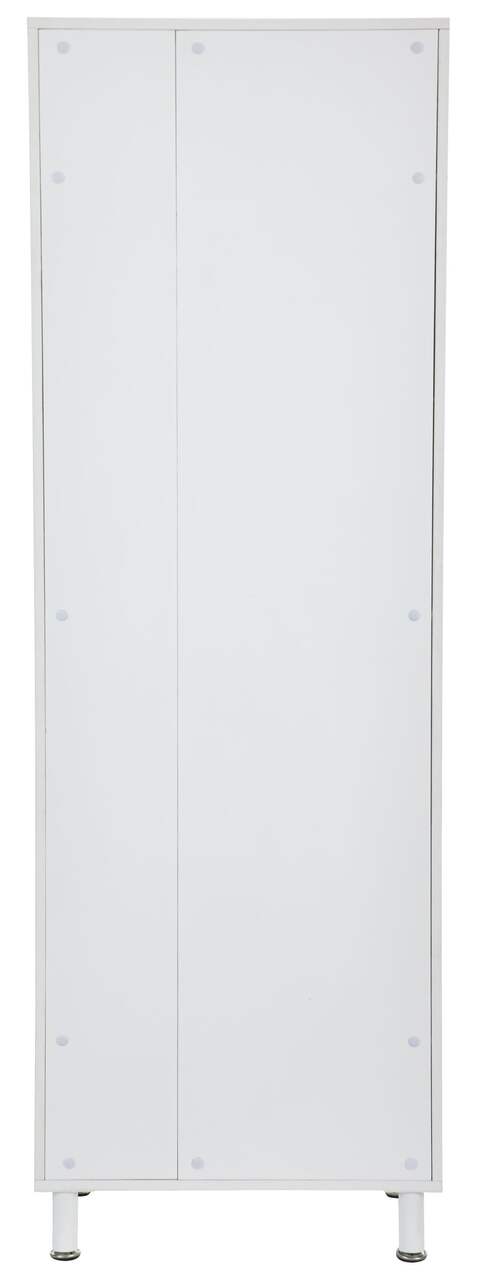 Capri 2 Door Multi-Purpose Tall White Utility Storage Cupboard