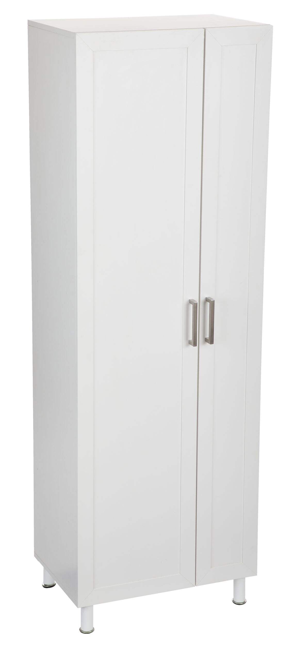 For Living 2-Door Tall Laundry Cabinet, White Front_Angled_Right
