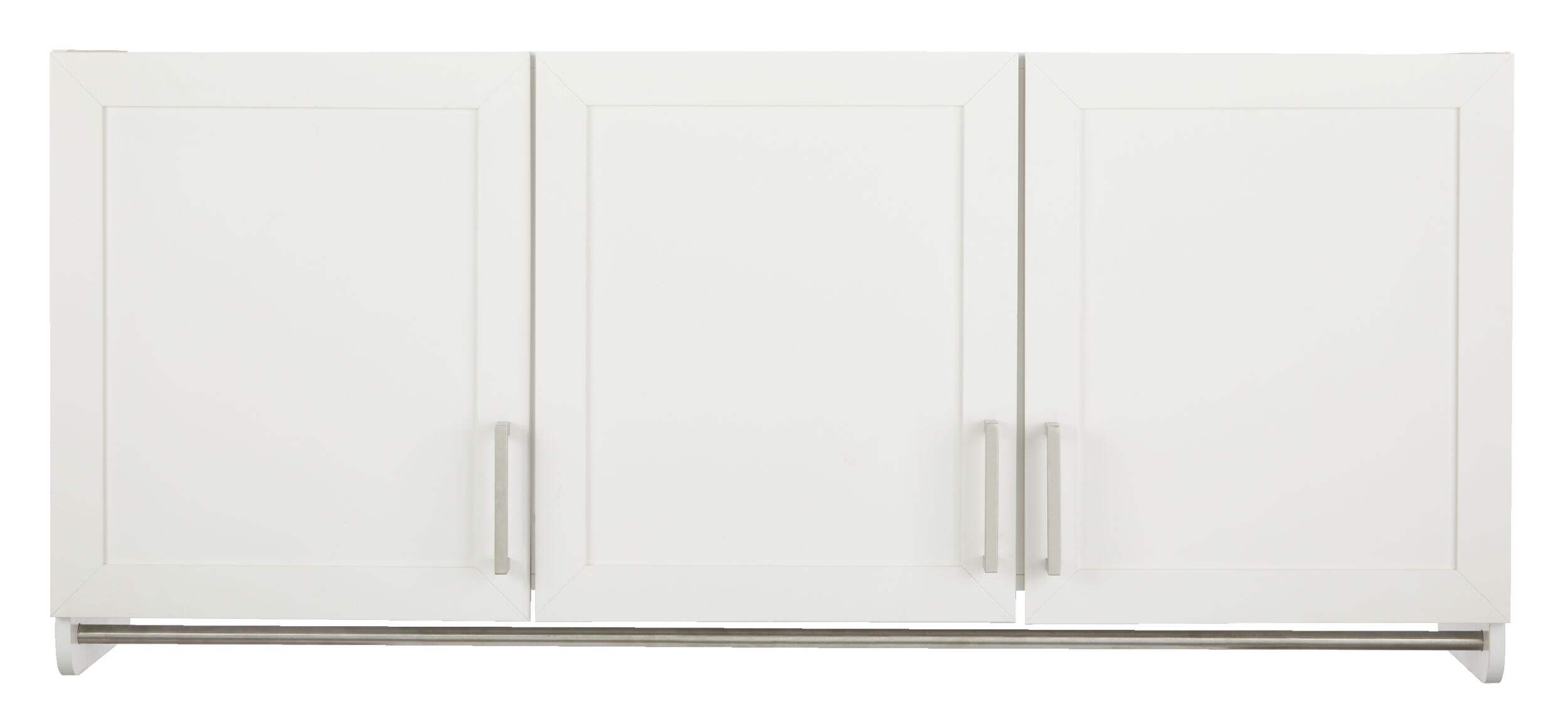 For Living 3-Door Wall Laundry Cabinet, White Front_Flat