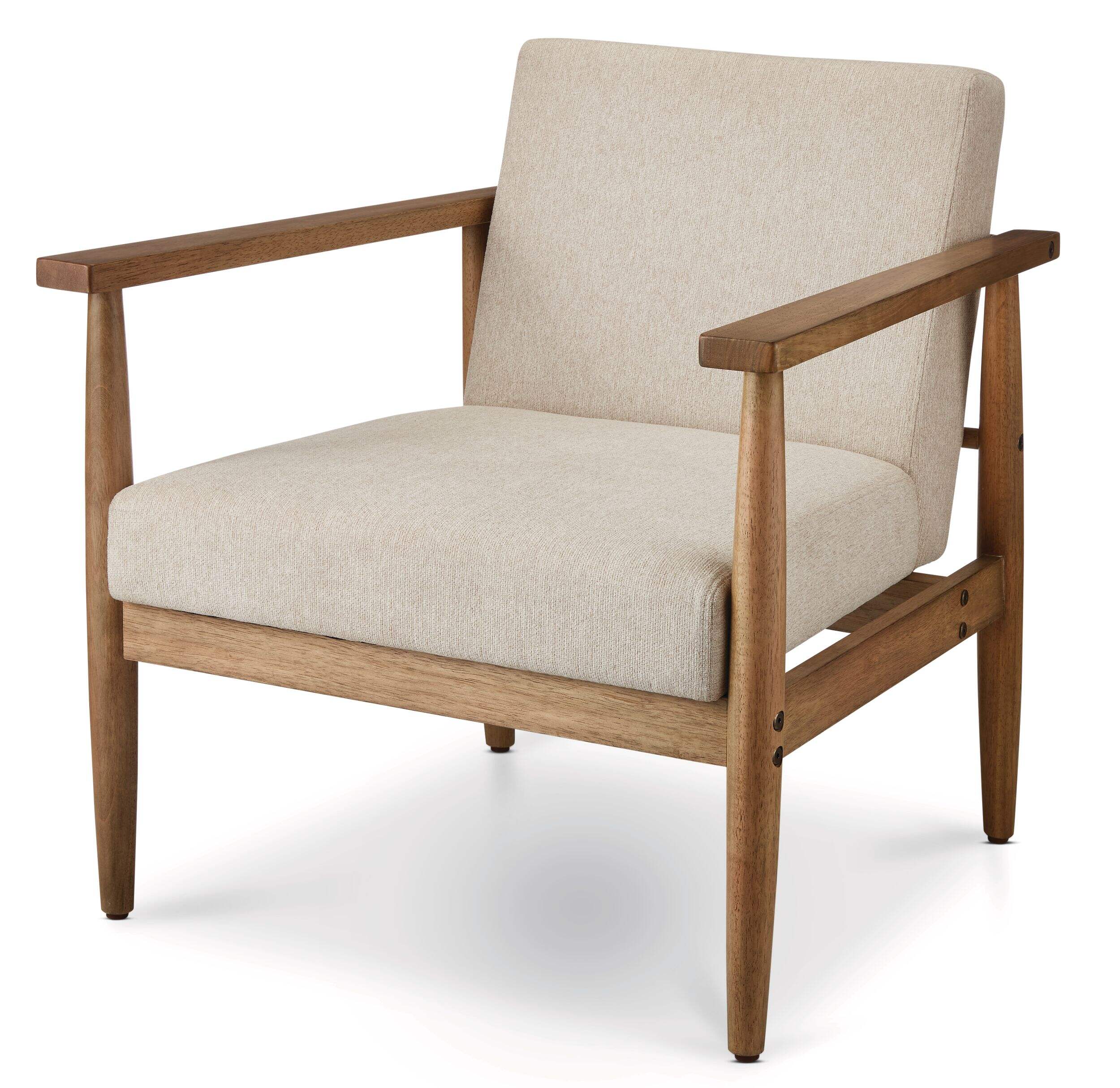 CANVAS Holliston Accent Chair, Beige Front_Three_Fourths_Angled_Left