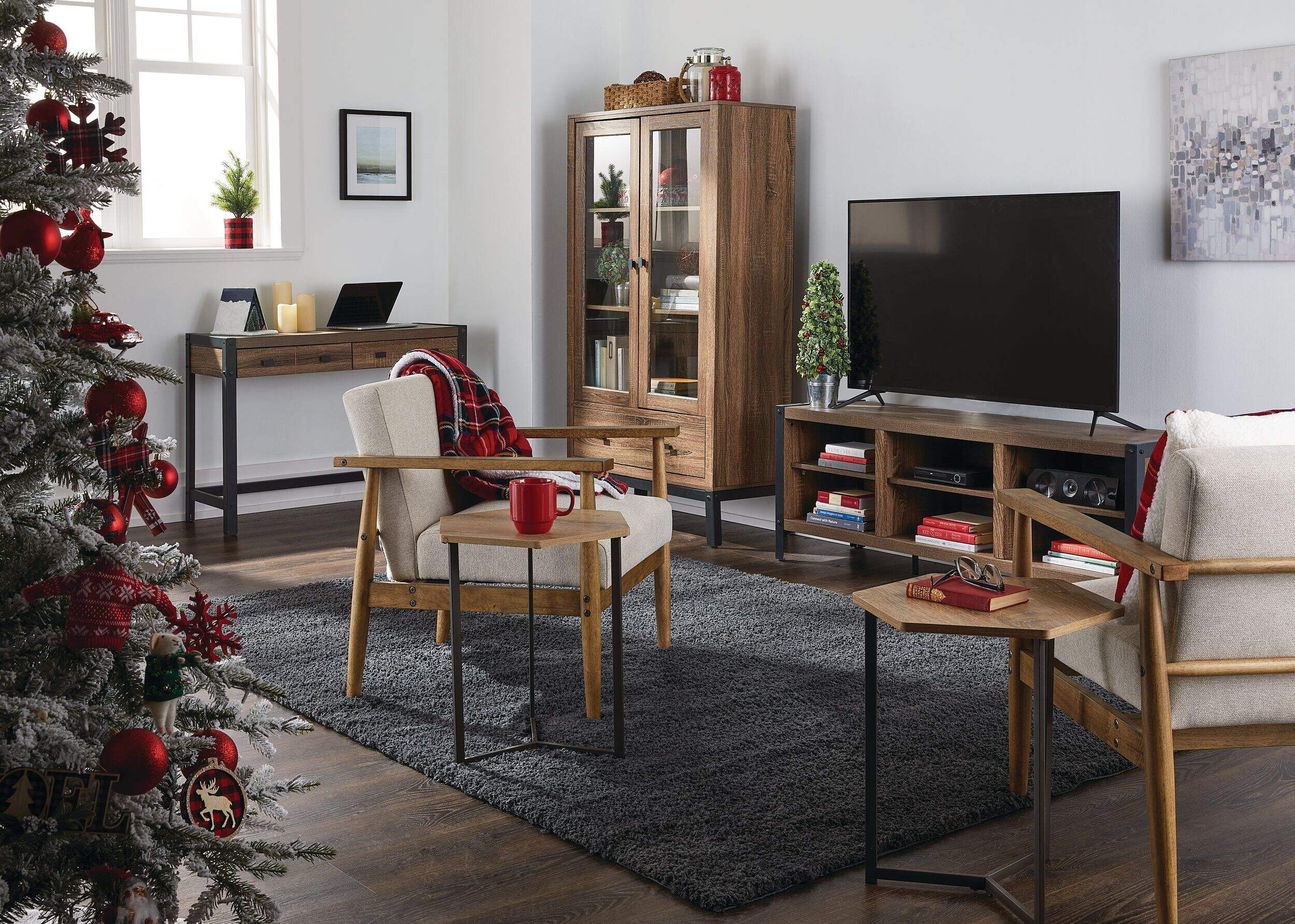 CANVAS Ossington 2Drawer Metal Frame Hallway Accent Console Table/Desk