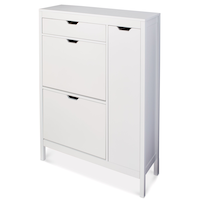 CANVAS Overbrook 3-Tier Shoe Storage Cabinet Front_Three_Fourths_Angled_Left