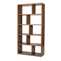 CANVAS Knowlan Modular Adjustable 5-Tier Bookshelf, 38.25 x 14.5 x 74.25-in, Walnut
