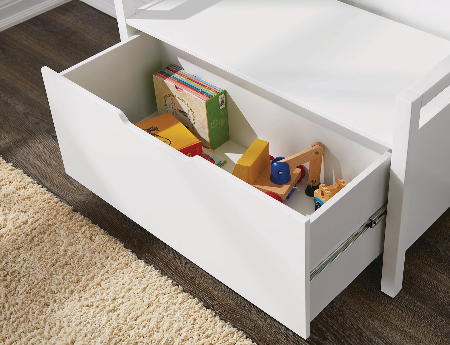 FOR LIVING PullOut Storage Bench with Cutout Handles, 36 x 17 x 22in