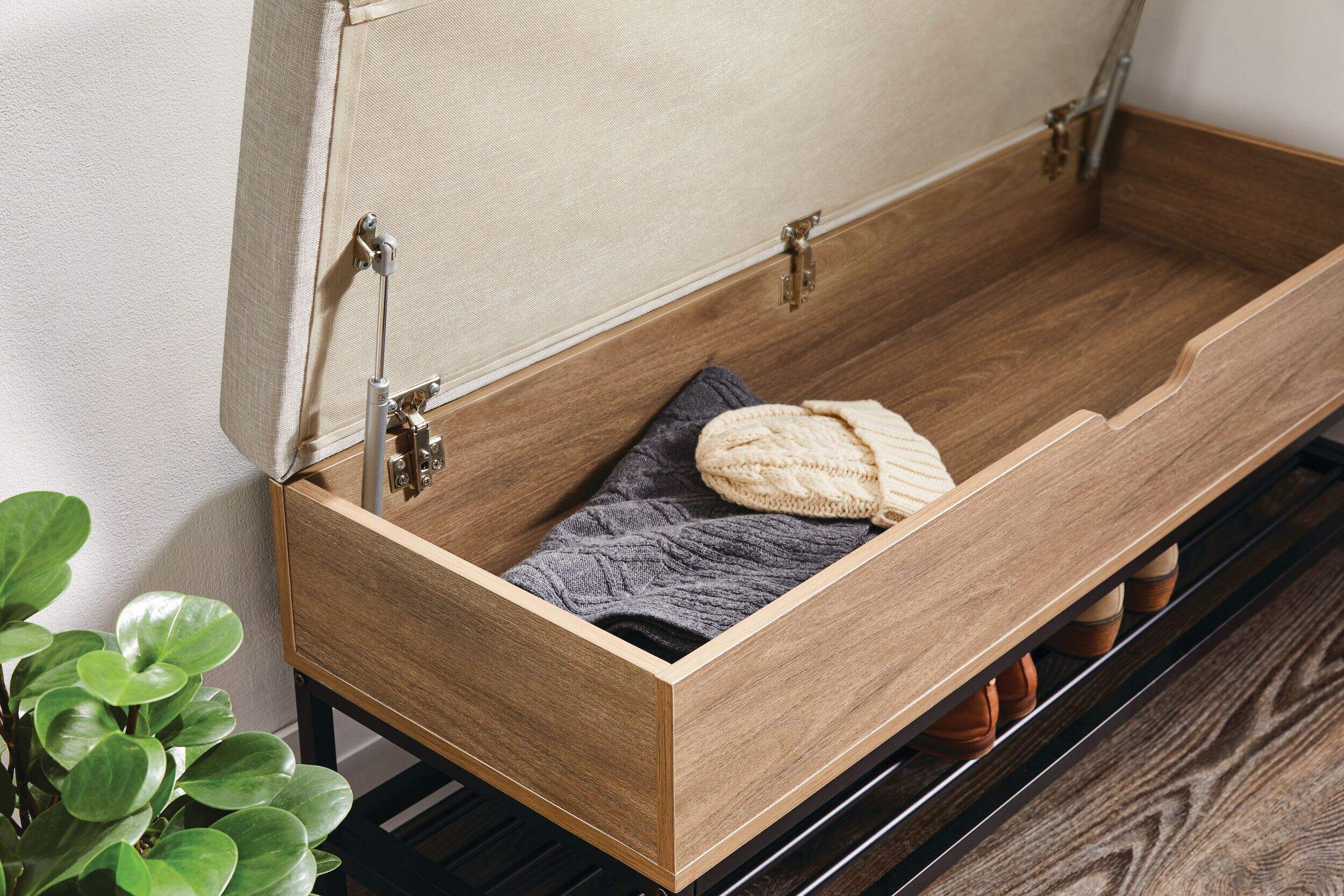 CANVAS Leaside Upholstered Storage Bench Canadian Tire