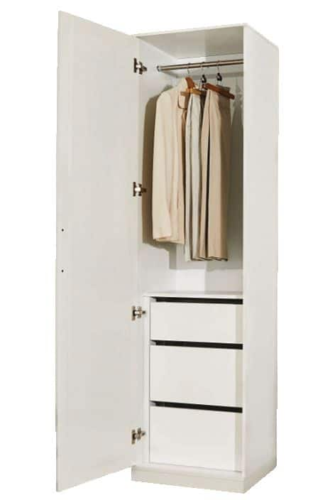 Narrow shop canvas wardrobe