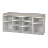 For Living Cubby Storage Bench Front_Angled_Left