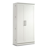 Sauder Large Pantry Cabinet, White Front_Three_Fourths_Angled_Right