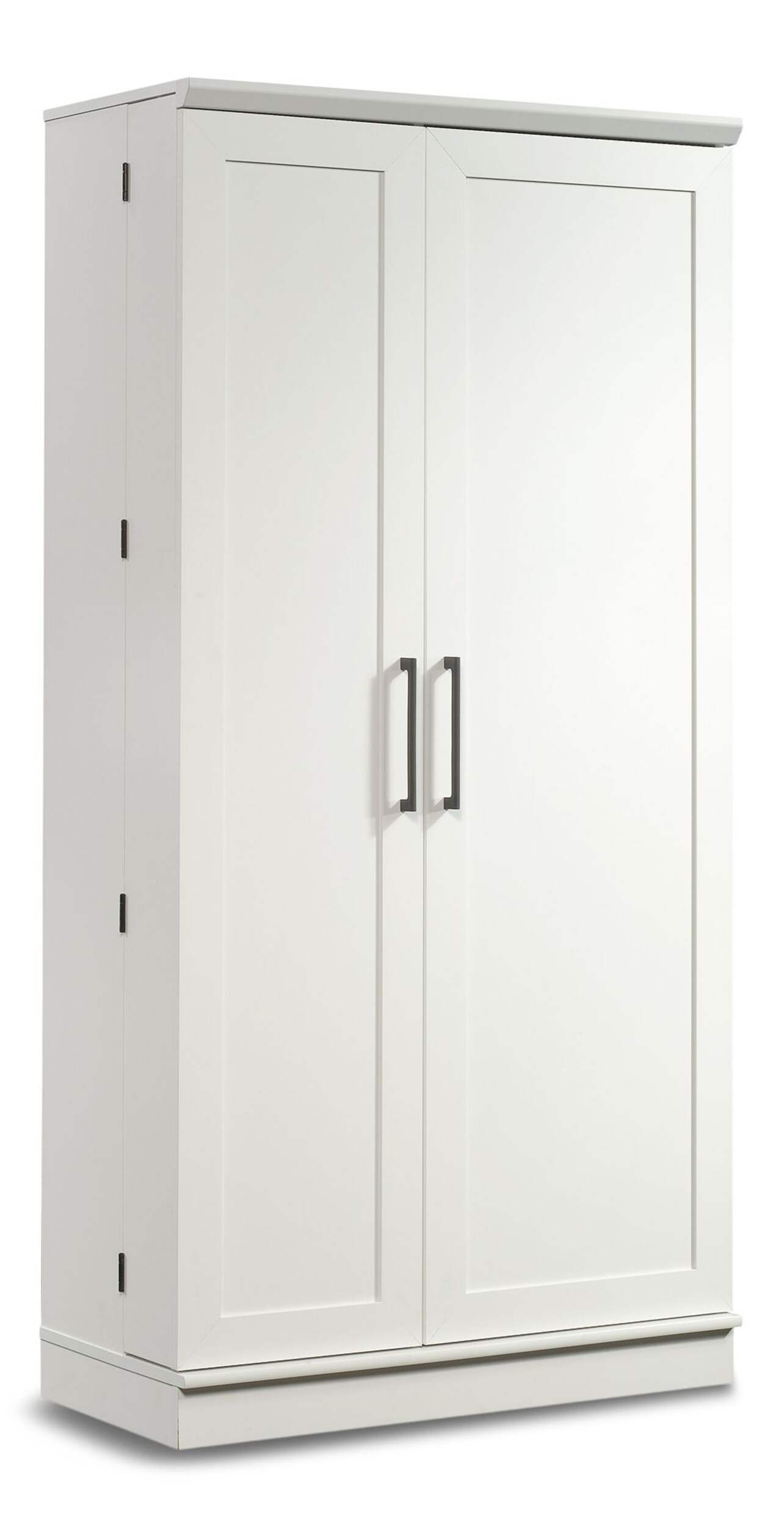 Sauder Large Pantry Cabinet, White Front_Three_Fourths_Angled_Right