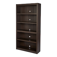 For Living 5 Shelf Bookcase, Dakota Oak Front_Three_Fourths_Angled_Left
