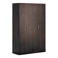 Sauder 3 Door Wardrobe, Espresso Front_Three_Fourths_Angled_Right
