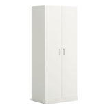 Sauder 2 Door Wardrobe, White Front_Three_Fourths_Angled_Right